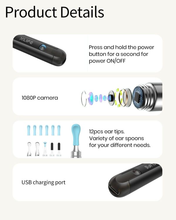 Digital Otoscope - EAR/ BeBird X-1 Digital Ear Canal Camera - Image 2